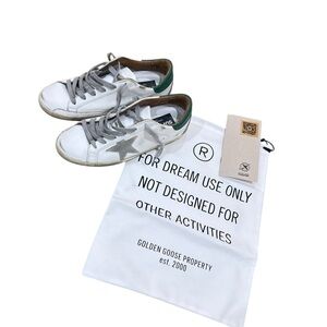 Golden Goose Classic super star leather White/Green/gray lace up Sneakers eu 39